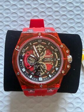 (CLEARANCE) INVICTA RACING STINT MASTER WATCH-ORANGE 46mm High End $300